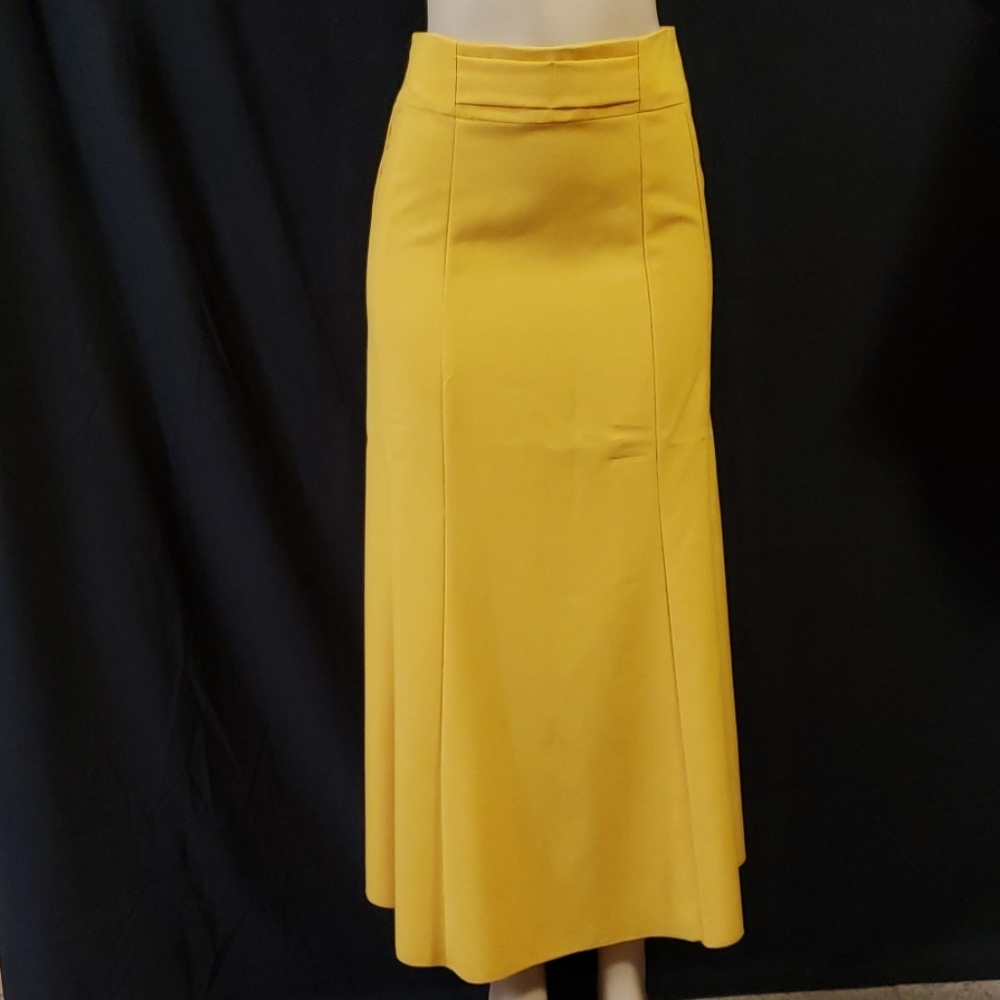 Wall St yellow Long skirt back zipper size Small